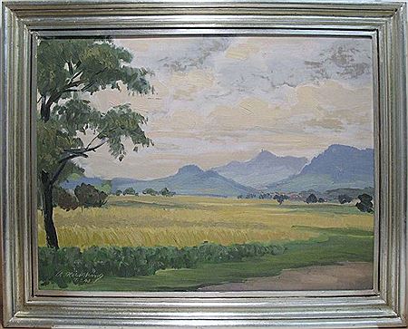 "Neuffen - Alblandschaft" by August Hirsching - Auction record, sale price, and art valuation. Compare with similar artists and explore comparable artworks.