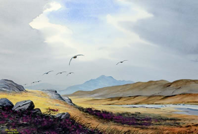 Grouse Flight by Peter Knuttel - Auction record, sale price, and art valuation. Compare with similar artists and explore comparable artworks.