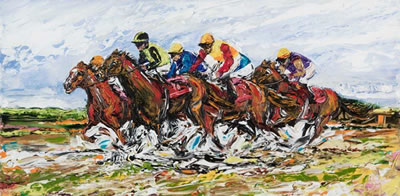 The Last Furlong by James Moran - Auction record, sale price, and art valuation. Compare with similar artists and explore comparable artworks.