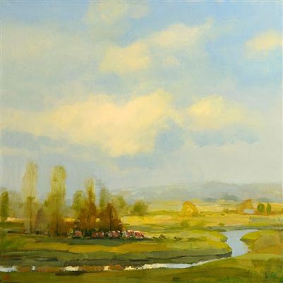 Cattle Grazing by the River