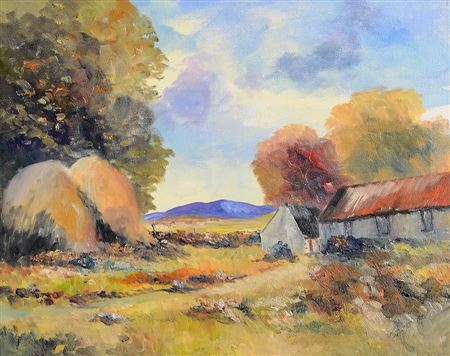 "An Irish Farm" by Michael F Downes - Auction record, sale price, and art valuation. Compare with similar artists and explore comparable artworks.