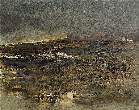 Burren Skyline by Geoff Rhind - Auction record, sale price, and art valuation. Compare with similar artists and explore comparable artworks.