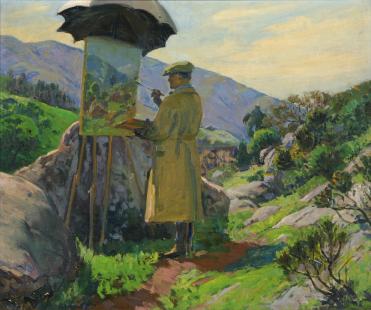 William Wendt at Work by William Griffith - Auction record, sale price, and art valuation. Compare with similar artists and explore comparable artworks.