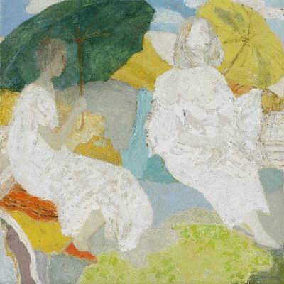 Ladies with Parasols by Mabel Alvarez - Auction record, sale price, and art valuation. Compare with similar artists and explore comparable artworks.