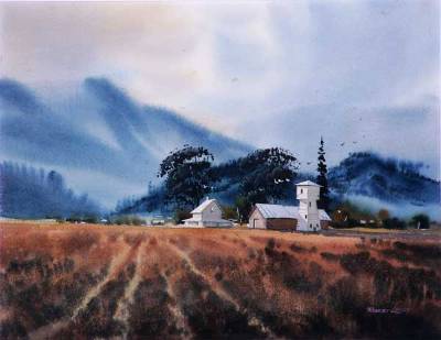 Farm in Landscape by Robert Landry - Auction record, sale price, and art valuation. Compare with similar artists and explore comparable artworks.