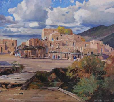 Southwest Pueblo Scene