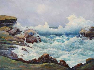 Sample artwork by Francis "Frank" Cutting (1872 - 1964), known for landscape and coastal vistas painting - View similar artists and auction records