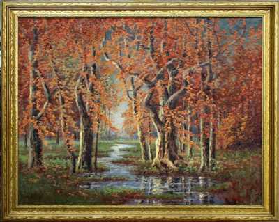 Stream in Wooded Landscape