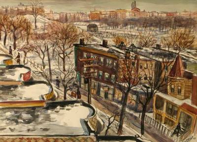 Snow Over Crotona Park
