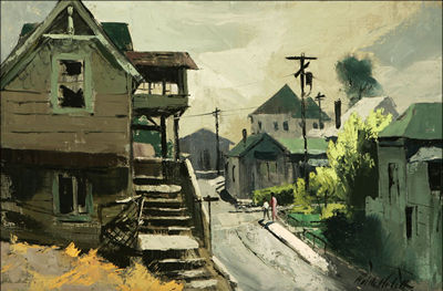 Bunker Hill #1 by Ralph Hulett - Auction record, sale price, and art valuation. Compare with similar artists and explore comparable artworks.