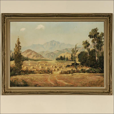 Farm Scene, Haystacks by Leonard Borman - Auction record, sale price, and art valuation. Compare with similar artists and explore comparable artworks.