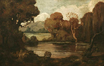 Oaks in River Landscape