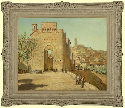 Gates of Spain, Toledo by John Charles Moody - Auction record, sale price, and art valuation. Compare with similar artists and explore comparable artworks.
