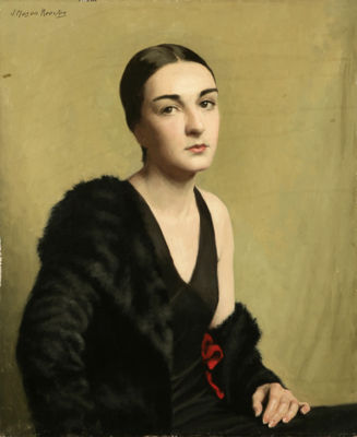 Portrait of a woman in a fur coat