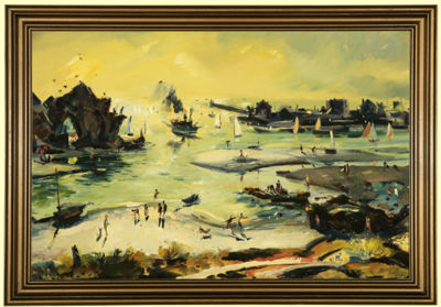 Low Tide by Phil Dike - Auction record, sale price, and art valuation. Compare with similar artists and explore comparable artworks.