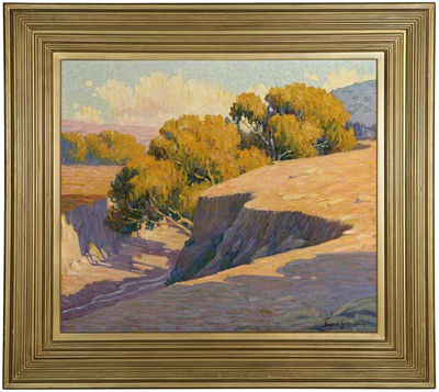 Summer canyon landscape by Joseph Greenbaum - Auction record, sale price, and art valuation. Compare with similar artists and explore comparable artworks.