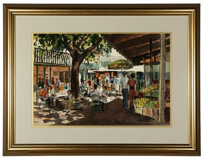 Fan Mens Market by Wayne La Com - Auction record, sale price, and art valuation. Compare with similar artists and explore comparable artworks.