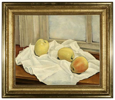 Still life: yellow apples