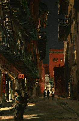 A back street in the evening, Chinatown, San Francisco