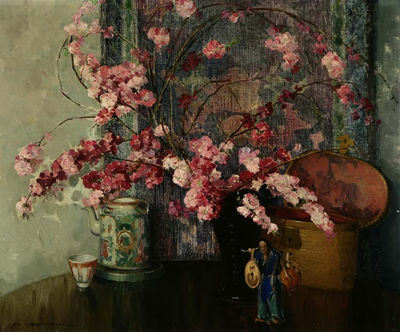 Sample artwork by Nell Walker (Shostrom) Warner (1891 - 1970), known for landscape, floral still life and harbor painting - View similar artists and auction records
