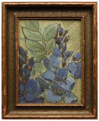 A Rookwood floral tile lupine