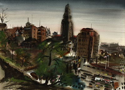View of City Hall, downtown Los Angeles