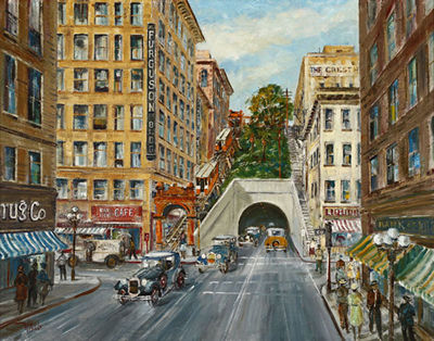 Angels Flight Los Angeles at 3rd and Hill Street by Wilfrid Taylor Mills - Auction record, sale price, and art valuation. Compare with similar artists and explore comparable artworks.