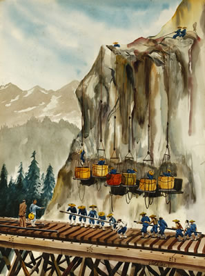 Building the Intercontinental Railroad through the Sierra Nevada Range
