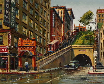 Angels Flight Railway, Los Angeles, Calif., 1932