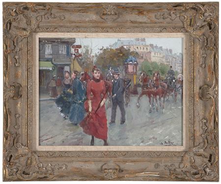 Figures on a Paris Street by Juan Vila Puig - Auction record, sale price, and art valuation. Compare with similar artists and explore comparable artworks.