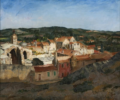 French village scene by Kamesuke Hiraga - Auction record, sale price, and art valuation. Compare with similar artists and explore comparable artworks.