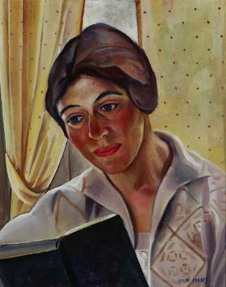 Portrait of woman reading by Helen Katharine Forbes - Auction record, sale price, and art valuation. Compare with similar artists and explore comparable artworks.