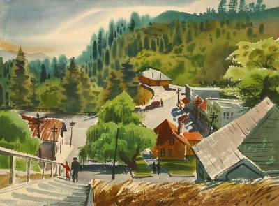 Mill Valley by Ralph Hulett - Auction record, sale price, and art valuation. Compare with similar artists and explore comparable artworks.