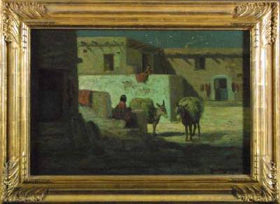 Moonlit Adobe by Ralph Davison Miller - Auction record, sale price, and art valuation. Compare with similar artists and explore comparable artworks.