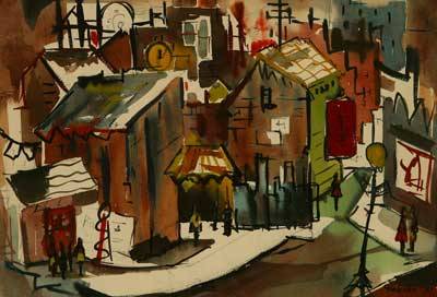 Bay Area Cityscape by Gerald Collins Gleeson - Auction record, sale price, and art valuation. Compare with similar artists and explore comparable artworks.
