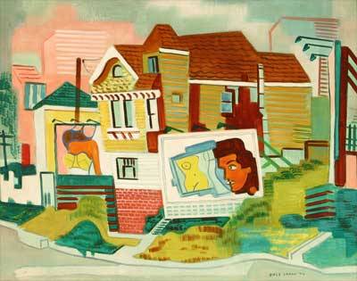 Urban Landscape - Billboards by Erle Loran - Auction record, sale price, and art valuation. Compare with similar artists and explore comparable artworks.