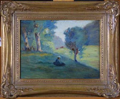 Woman in a white hat by Adele (Fanny) Watson - Auction record, sale price, and art valuation. Compare with similar artists and explore comparable artworks.