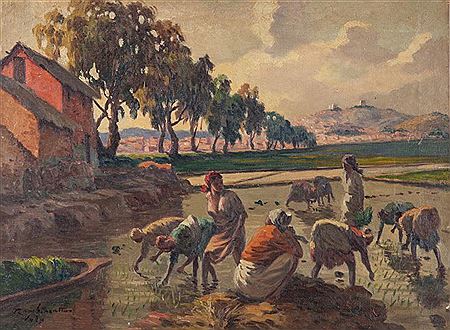 Le travail du riz by Jean Rambinintsoa - Auction record, sale price, and art valuation. Compare with similar artists and explore comparable artworks.
