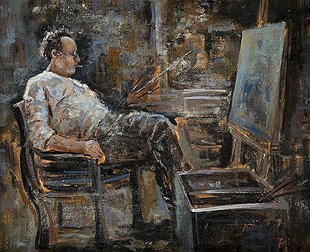 Portrait of Giovanni Panza: SELF-PORTRAIT TO THE EASLE