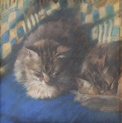 SLEEPING CATS by Marino Lenci - Auction record, sale price, and art valuation. Compare with similar artists and explore comparable artworks.
