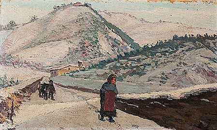 PAESANTS ON SNOWCAPPED STREET by Giovanni Malesci - Auction record, sale price, and art valuation. Compare with similar artists and explore comparable artworks.