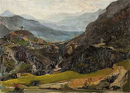 VALLEY WITH RIVER AND VILLAGES