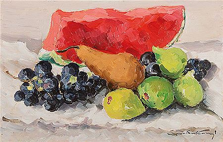 Omposizione con anguria by Luigi Colantuoni - Auction record, sale price, and art valuation. Compare with similar artists and explore comparable artworks.