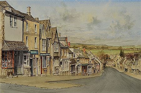 A VIEW DOWN BURFORD HIGH STREET