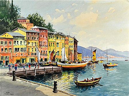 Depicting landscapes and harbor scenes probably Venice (7) by Josef Sussmeier - Auction record, sale price, and art valuation. Compare with similar artists and explore comparable artworks.