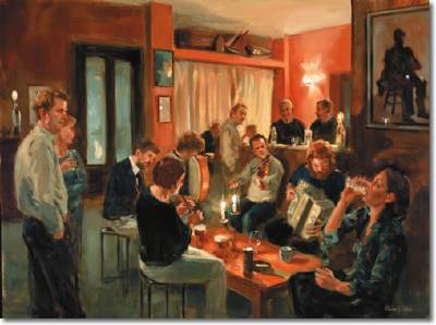 Playing the Pubs of Kinvara by Elaine Coffee - Auction record, sale price, and art valuation. Compare with similar artists and explore comparable artworks.
