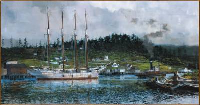 Schooner Fearless Towing Up Hoquiam River