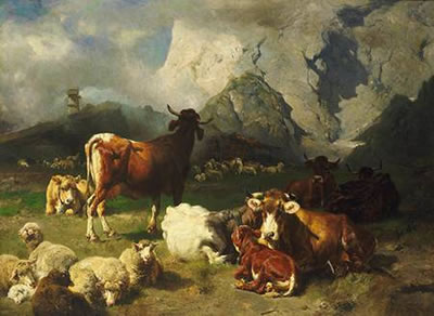 Sample artwork by Wilhelm Frey (1826 - 1911), known for painting, landscapes - View similar artists and auction records