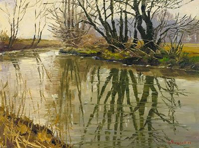 Morgendliche Bachlandschaft