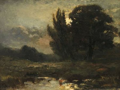 Nächtliche Landschaft by George A Boyle - Auction record, sale price, and art valuation. Compare with similar artists and explore comparable artworks.